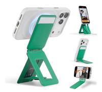 MOFT MOFT Trípode para Smartphone, Cartera 3 en 1 y Soporte Ajustable para Teléfono Móvil Soporte Magnético para Tarjetas Mini Trípode, Compatible con NFC, Piel Vegana MOVAS, Verde Oz