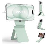 MOFT MOVAS - Trípode para teléfono Compatible con iPhone 16/15/14/13/12, Ajuste de ángulo e imanes Fuertes, trípode Invisible de Cuero Vegano para Selfie, Menta