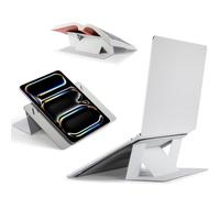 MOFT Soporte invisible para computadora portátil para escritorio, soporte sin adhesivo para tableta y computadora con doble ángulo, elevador plegable y portátil para computadora portátil, se adapta a