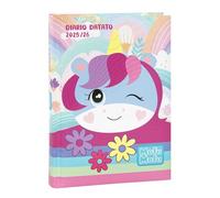 MOFU - Agenda escolar 2025-2026, agenda diaria de 12 meses para niños y adolescentes, con tapa dura, 352 páginas de colores con actividades y juegos para escuela primaria y media, 13 x 18,5 cm