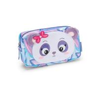 Mofu Mofu - Bolsa portatodo Oficial Mofu Mofu, Bolsa Porta Objetos para Bolsos y Mochilas, con práctico Cierre de Cremallera y Detalles Fluffy, Idea de Regalo para niña y niño, 22 x 12 x 7 cm