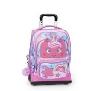 Mofu Mofu - Mochila escolar con ruedas oficial, Mofu Mofu con asa ajustable, correas acolchadas y ajustables, compartimento principal y bolsillo frontal con cierre de cremallera, 36 x 47 x 23 cm,