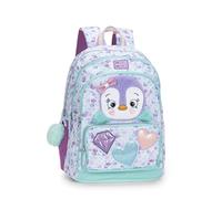 MOFU MOFU, Mochila Escolar Oficial Mofu Mofu con Pingüino, 2 Grandes Compartimentos Principales, Amplio Bolsillo Frontal, Tirantes Acolchados Ajustables, Espalda y Base Termoformadas, 32 x 43H x 23 cm