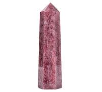 MOGEMT - Torre grande de cristal de cuarzo fresa, punto de curación natural, obelisco, 6 facetas, Reiki, meditación, terapia, decoración del hogar, regalo, 0,7 a 0,9 kg