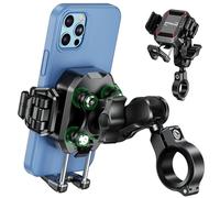 MOGGAM Soporte Movil Moto【Diseño Antirrobo y Doble Antivibración】 Soporte Movil Bicicleta con Brazo Extensible de Aluminio Suporte Telemóvel Moto de 5,4 a 7,2 Pulgadas