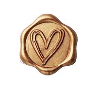 Mogokoyo 100 calcomanías de sellado de cera, 29 mm, calcomanías de sello de sobres de oro antiguo, calcomanías de invitación de boda vintage para el día de San Valentín, cumpleaños, Navidad,