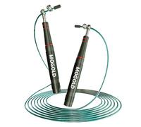 MOGOLD Comba de saltar para boxeo, crossfit, para adultos, niños, fitness, con ajustable, 2,5 mm de grosor, 3 metros de largo, cuerda de saltar, acero profesional para entrenamiento en casa, deportes