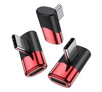 MOGOOD Adaptador USB C 40Gbps Macho a Hembra Ángulo Recto 90 Grados 3-Pack
