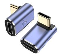 MOGOOD Adaptador USB C 90° 100W 40Gbps 8K ALU 2 Paq Muy Compacto y Versátil