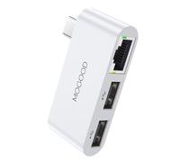 MOGOOD Adaptador USB C a Ethernet Tipo-C Gigabit Ethernet 1Gbps 3 en 1 Adaptador de Red LAN USB a RJ45 para MacBook Pro/Air, iPhone 15 Pro/MAX, DELL XPS, Galaxy S8-S23 y más.