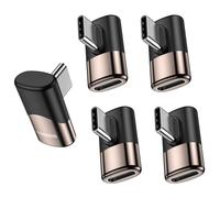 MOGOOD Adaptador USB-C ángulo de 90 Grados (Paquete de 2), USB C Adaptador de ángulo de 90 Grados Tipo C Adaptador de Transferencia de Datos Compatible con MacBook Pro,iPad Pro,Teléfonos,Nintendo