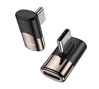 MOGOOD Adaptador USB-C ángulo de 90 Grados (Paquete de 2), USB C Adaptador de ángulo de 90 Grados Tipo C Adaptador de Transferencia de Datos Compatible con MacBook Pro,iPad Pro,Teléfonos,Nintendo