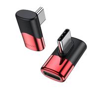 MOGOOD Adaptador USB-C ángulo de 90 Grados (Paquete de 2), USB C Adaptador de ángulo de 90 Grados Tipo C Adaptador de Transferencia de Datos Compatible con MacBook Pro,iPad Pro,Teléfonos,Nintendo