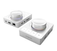 MOGOOD Botón USB C Hub 9 en 1 Estación de Acoplamiento, 4K@60Hz Adaptador HDMI, Carga PD de 100W, Transferencia de Datos USB 3.0 de 5Gbps (Leer 375MB/s), Lector de Tarjetas SD/TF 3.0, luz RGB