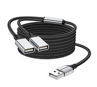 MOGOOD Cable Alargador USB 1m Macho a 2 Hembra Carga y Datos de Alta Veloc