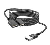 MOGOOD Cable Alargador USB 1m Macho a 2 Hembra Carga y Datos de Alta Veloc