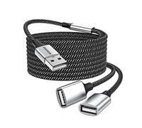 MOGOOD Cable de extensión USB, divisor USB A macho a 2 hembras, 2 metros, transferencia de datos rápida, compatible con impresoras, unidad flash
