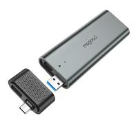MOGOOD Carcasa SSD, Adaptador SSD USB 3.2 Gen 2 Nvme, Carcasa M.2 USB/Tipo C de Alta Velocidad de 10 Gbps, Plug and Play, Compatible con SSD 2280/2260/2242/2230