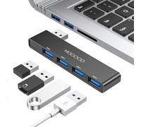 MOGOOD Hub 3.0 de Datos Ultrafinos - Estación de Adaptadores USB Expandedor de Puertos Múltiples para Computadoras Portátiles, Ratón y Teclado