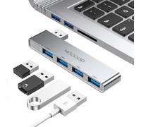 MOGOOD Hub USB 3.0 4 Puertos Plata Derecha, Adaptador Multipuerto USB