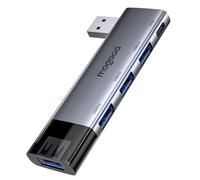 MOGOOD Hub USB 3.0 con 5 Puertos, 4X USB-A & 1x USB-C Alimentación 5Gbps