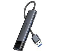 MOGOOD HUB USB 3.0, USB Splitter con 4 Puertos Tipo A 3.0 y Puerto Tipo C, 5Gbps USBA Extender con 10cm de Cable extendido, Adaptador multipuerto USB para portátil, PC, Impresora, Disco Duro, Teclado