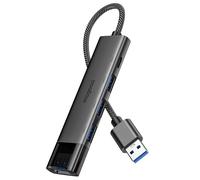 MOGOOD HUB USB 3.0, USB Splitter con 4 Puertos Tipo A 3.0 y Puerto Tipo C, 5Gbps USBA Extender con 15cm de Cable extendido, Adaptador multipuerto USB para portátil, PC, Impresora, Disco Duro, Teclado