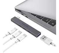 MOGOOD Hub USB-C divisor para portátil, adaptador multipuerto tipo C con suministro de energía de 60 W para MacBook Pro Quest3 (no se carga más de 60 W)