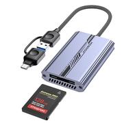 MOGOOD Lector de Tarjetas CFexpress, Lector de Tarjetas USB 3.2 10Gbps CFexpress Tyep B, USB C Adaptador Portátil de Aluminio para Tarjeta de Memoria para iPhone 15 Pro, iPad Pro, PC, Portátil, Tablet