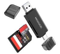 MOGOOD Lector de Tarjetas SD/Micro SD, Lector de Tarjetas Dual Connector USB/USB C, USB 3.0 y USB C a Adaptador de Tarjetas de Memoria SD/Micro SD para MAX, MacBook, iMac, Laptop, iPad, soporta SDXC