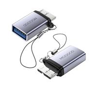 MOGOOD Micro B Macho a USB Hembra, Micro B a usb3.0 Hembra, Micro B a USB Hembra Data Adapter para Ordenadores, computadoras portátiles, Discos Duros externos adaptadores de convertidor (2 Paquete)