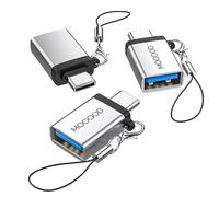 MOGOOD Paquete de 3 adaptadores USB C a USB, Adaptador USB A a USB C, convertidor USB C para MacBook Pro 2021 MacBook Air 2020/2018 Microsoft Surface Go, Samsung Galaxy S20 S21 S22 Google Pixel 5 +