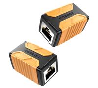 MOGOOD RJ45 Acoplador en línea 10Gbps, Paquete de 2 Cat 8 Acoplador de Cable, Extensor de Red LAN Hembra a Hembra Compatible con Cat7, Cat6, Cat5e