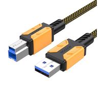 MOGOOD USB 3.0 Cable de impresora, USB A a B 3.0 Cable Ultra-rápida transmisión de datos, Tipo A a Tipo B 3.0 Compatible con Docking Station, discos duros externos, escáner, impresora y más 5M/16.5ft