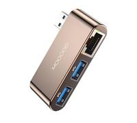 MOGOOD USB a Ethernet, USB 2.0 a Gigabit Ethernet LAN Network Adapter, RJ45 1000Mbps Tres En Uno Hub USB, con Puerto 2 * Usb2.0, para Computadoras Portátiles, MacBook Surface XPS Windows, Etc.