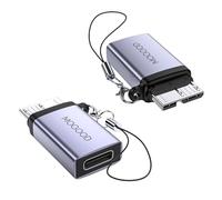 MOGOOD USB C Hembra a Micro B Macho Adaptador de Carga de Datos, Micro B a USB C Convertidor de Carga de Datos Adaptador para Disco Duro Externo SSD, Cámara Digital, Teléfono (2 Pack)