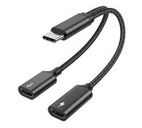 MOGOOD USB C Splitter USB C a USB C Adaptador femenino Cable divisor USB (no para monitor) USB C Masculino a 2USB-C CORDO HEMBRO HEMBRE HUBE CUTO USB C BUB