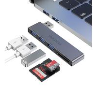 MOGOOD USB HUB 5 en 1 Estación de acoplamiento ADAPTE USB Multiport con 1 × USB 3.0, 2 × USB 2.0, lector de tarjetas SD/TF,para computadora portátil,teclado,mouse,MacBook Air,Mobile Proflet Mobile HDD