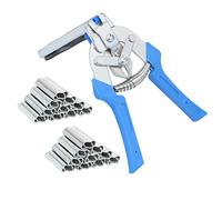 MOGOULUA Hog Juego de Alicates para Jaula de Mascotas 1200 unidades Pinzas para Cercas Anillos de Clip Pinzas Automáticas para Colchones Sofás Vallas Jaulas para Herramienta de Instalación(azul)