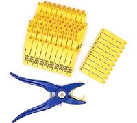 MOGOULUA - Pinza de etiqueta universal para orejas de cabra ganado con una sola pieza, pinza de puncher para cerdos de ganado Ovejas cabra bovino vaca número 001-100