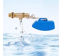 MOGOULUA Válvula flotante de latón de 1/2" con brazo ajustable, válvula flotante automática de llenado de agua para cuenco de agua de vaca, ganado, pecera, estanques de acuarios