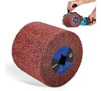 MOGRQAP Cepillo de Rodillo de Lijado Grano 60, Cepillo de Lijado de Nailon Manguitos Lijadores Rodillo de Satén para Esmerilado y Satinado - 120 x 100 x 19 mm