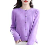 MOGSA Suéteres Cárdigan Primavera Y Otoño Cárdigan De Lana Hueca Para Mujer Cuello Redondo Superior Suéter De Cachemira De Punto Sin Costuras Camisa Interior Torre Exterior