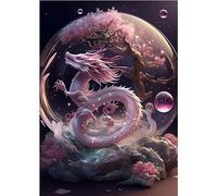 MOGTAA Drago diamante pittura per adulti, albero 5D diamante pittura kit per bambini, arti diamante, fai da te pieno trapano diamante arti e mestieri pittura per la casa Decor 30x40cm