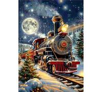 MOGTAA Kits de pintura de diamantes de Navidad para adultos, kit de pintura de diamantes 5D para adultos principiantes, kit de arte de cristal de puntos de diamante para decoración del hogar, regalos