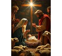 MOGTAA Kits de pintura de diamantes de Navidad para adultos, kits de pintura de diamantes 5D para adultos principiantes, kits de arte de cristal de puntos de diamante para decoración del hogar