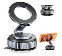 MOGU Soporte magnético para teléfono de coche al vacío, succión fuerte de 120 libras + imán de 2800 gf, soporte ajustable de 360° para teléfonos celulares para iPhone serie 17-12, Samsung MagSafe, uso