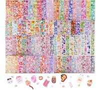 MoguGo 150 hojas de pegatinas Kawaii para álbum de fotos, pegatinas para álbum de fotos, pegatinas para álbumes de recortes, pegatinas para monopatín, álbumes de recortes, manualidades, decoración