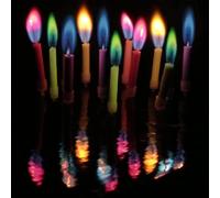 Moguri 12 velas de cumpleaños con llama colorida, velas para tartas de colores, no tóxicas y respetuosas con el medio ambiente, para una experiencia de iluminación fascinante