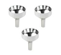 Moguri 3 pequeños embudos para llenar botellas, mini embudos de metal, embudos de aluminio para ollas de vino líquidos, cosméticos, diámetro de apertura de 1,8 cm
